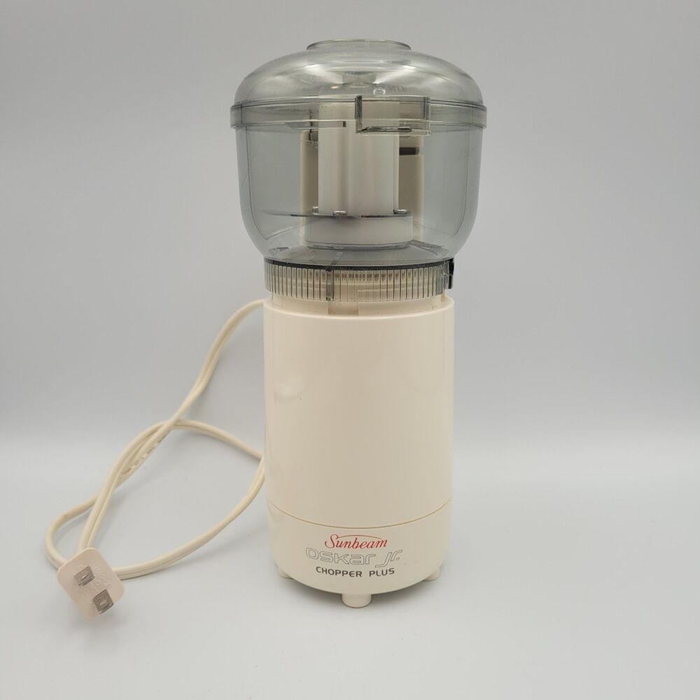 Sunbeam Oskar Jr. Chopper Plus Food Processor #14131 Tested Works ~Handy 1 Cup